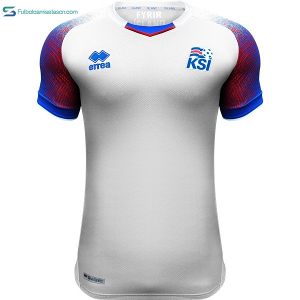 Camiseta Islandia 2ª 2018 Blanco